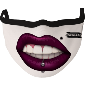Özel Tasarım Maske Mor Piercingli Dudak